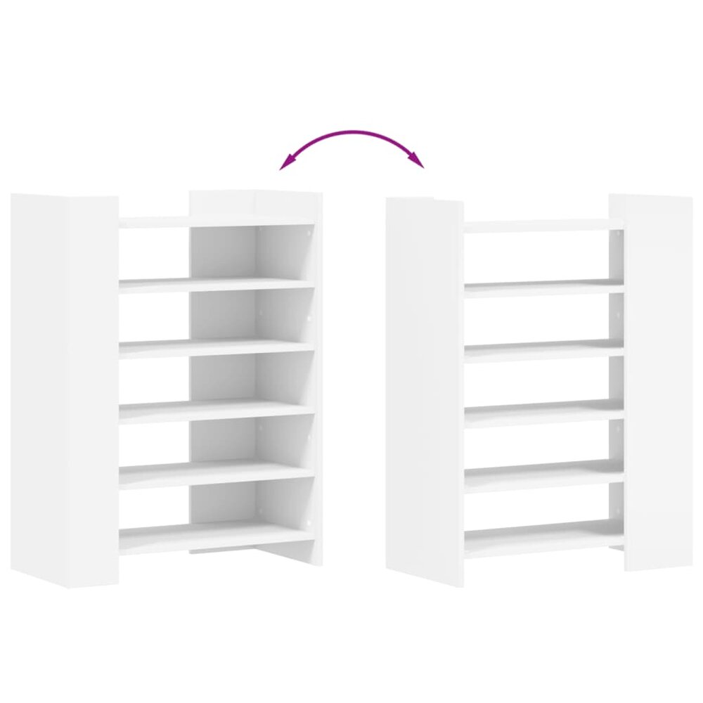 Schoenenkast 74,5x37,5x100 cm bewerkt hout wit
