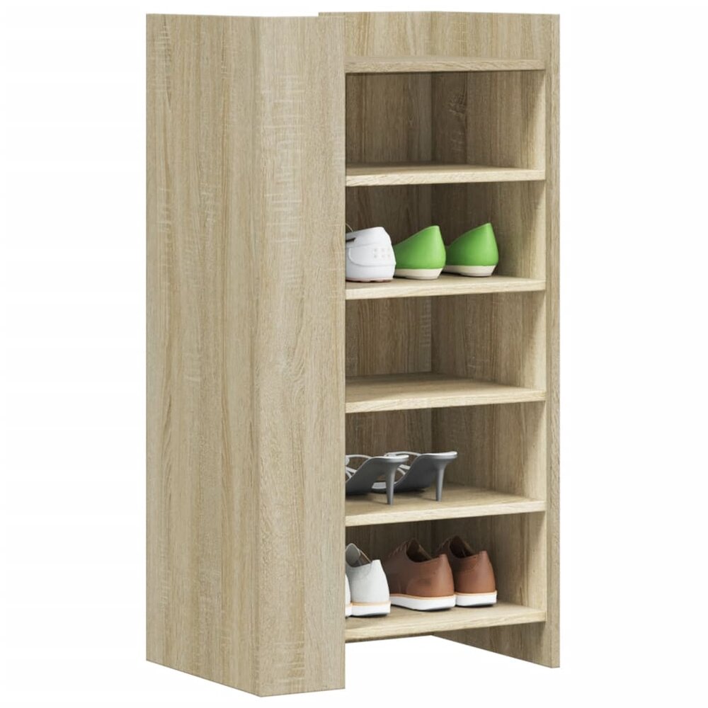Schoenenkast 52x37,5x100 cm bewerkt hout sonoma eikenkleurig