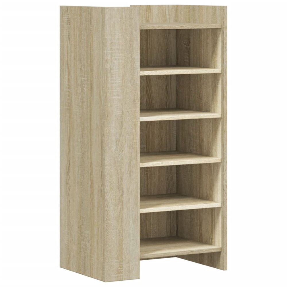Schoenenkast 52x37,5x100 cm bewerkt hout sonoma eikenkleurig