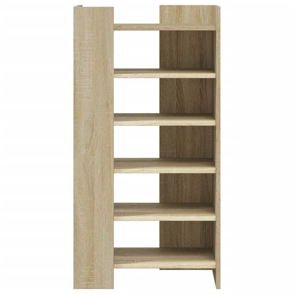 Schoenenkast 52x37,5x100 cm bewerkt hout sonoma eikenkleurig