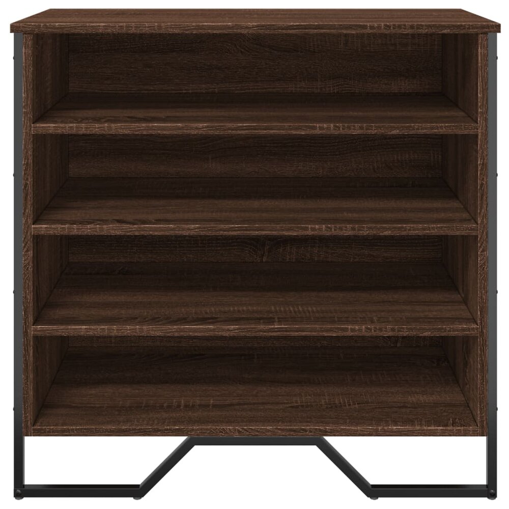 Schoenenkast 80x38x78 cm bewerkt hout bruin eikenkleurig