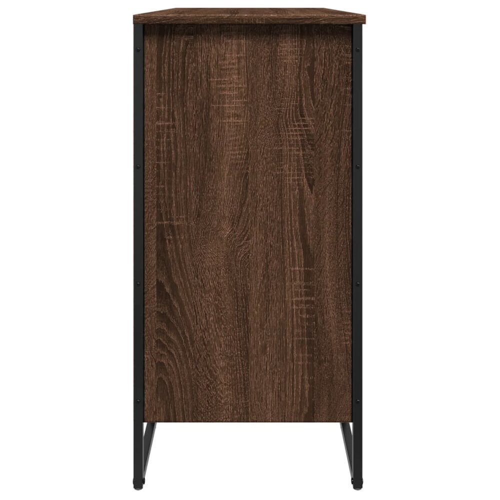 Schoenenkast 80x38x78 cm bewerkt hout bruin eikenkleurig
