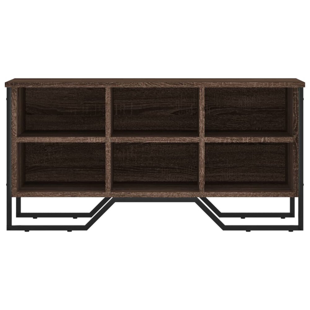 Schoenenkast 90x38x45,5 cm bewerkt hout bruin eikenkleurig