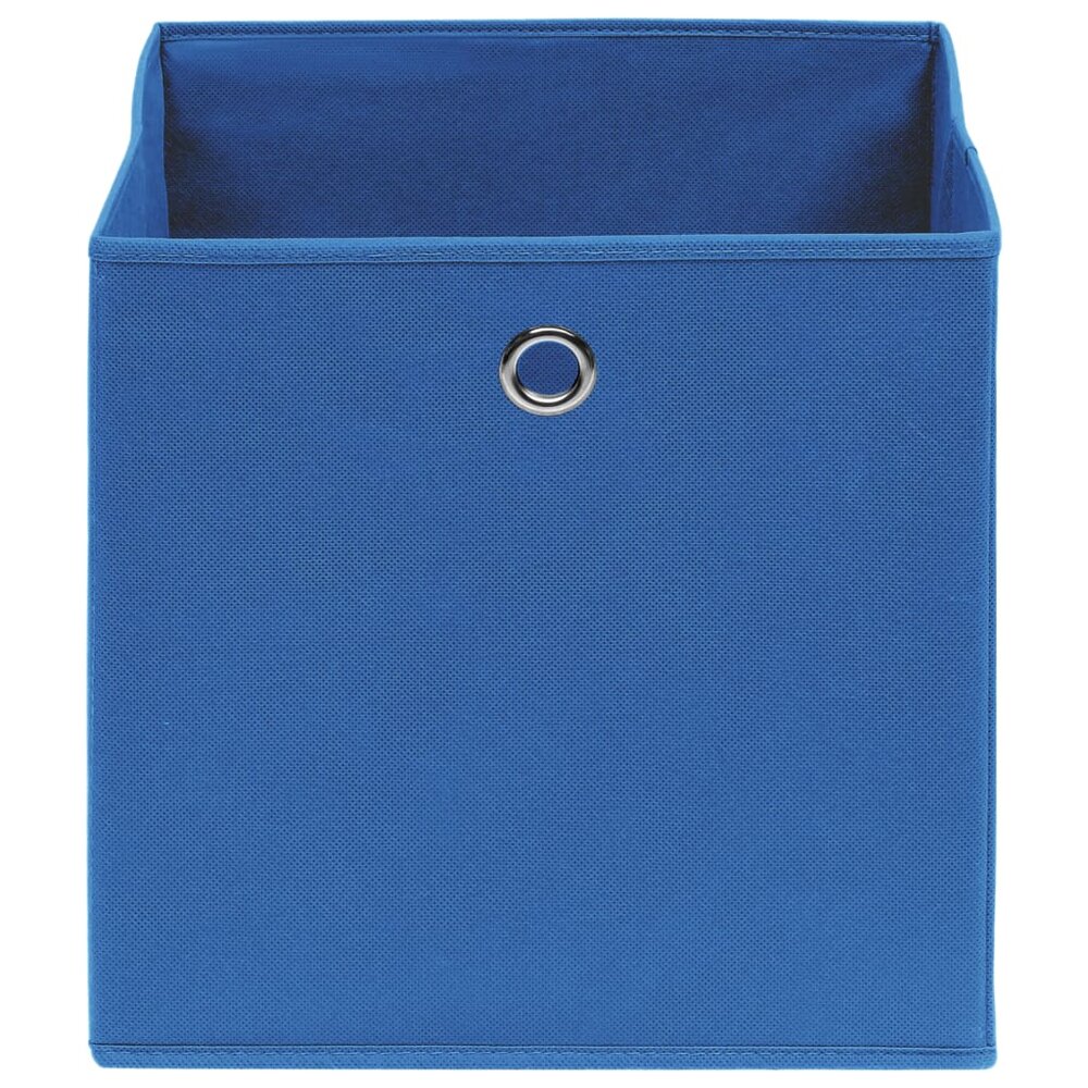 Opbergboxen 10 st 28x28x28 cm nonwoven stof blauw
