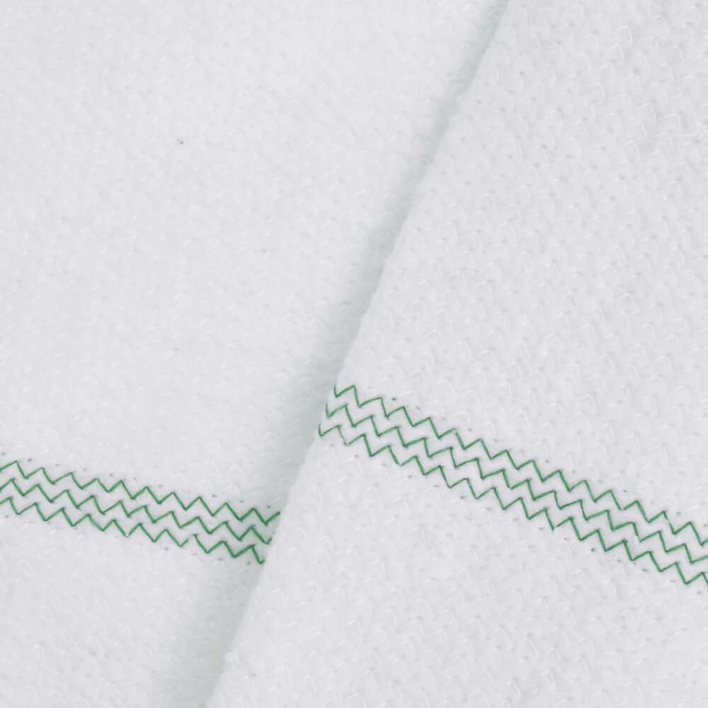Vloerdoeken 5 st gestreept 50x60 cm wit en groen