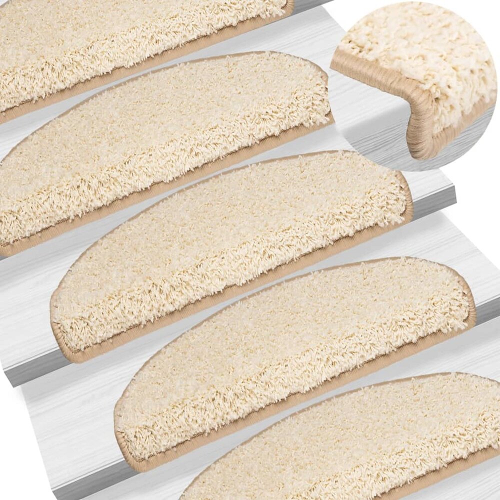 Trapmatten 10 st 65x21x4 cm cr&egrave;mekleurig