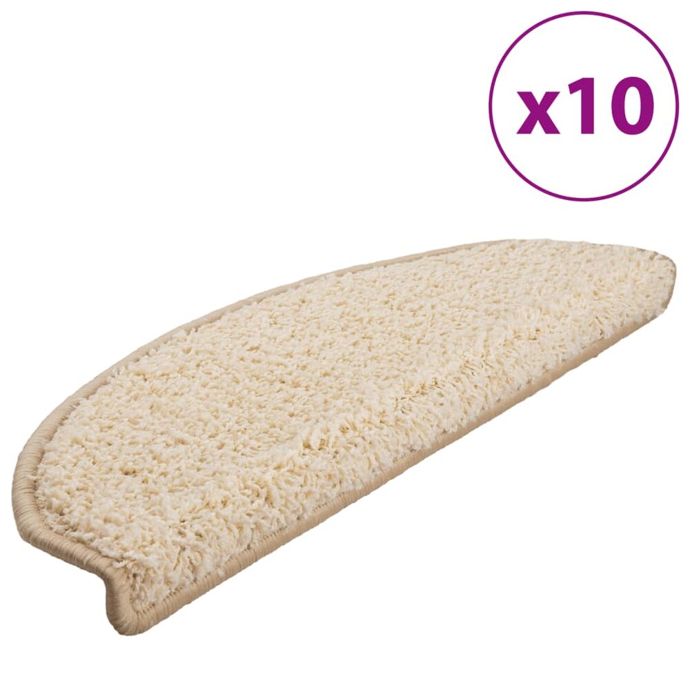 Trapmatten 10 st 65x21x4 cm cr&egrave;mekleurig