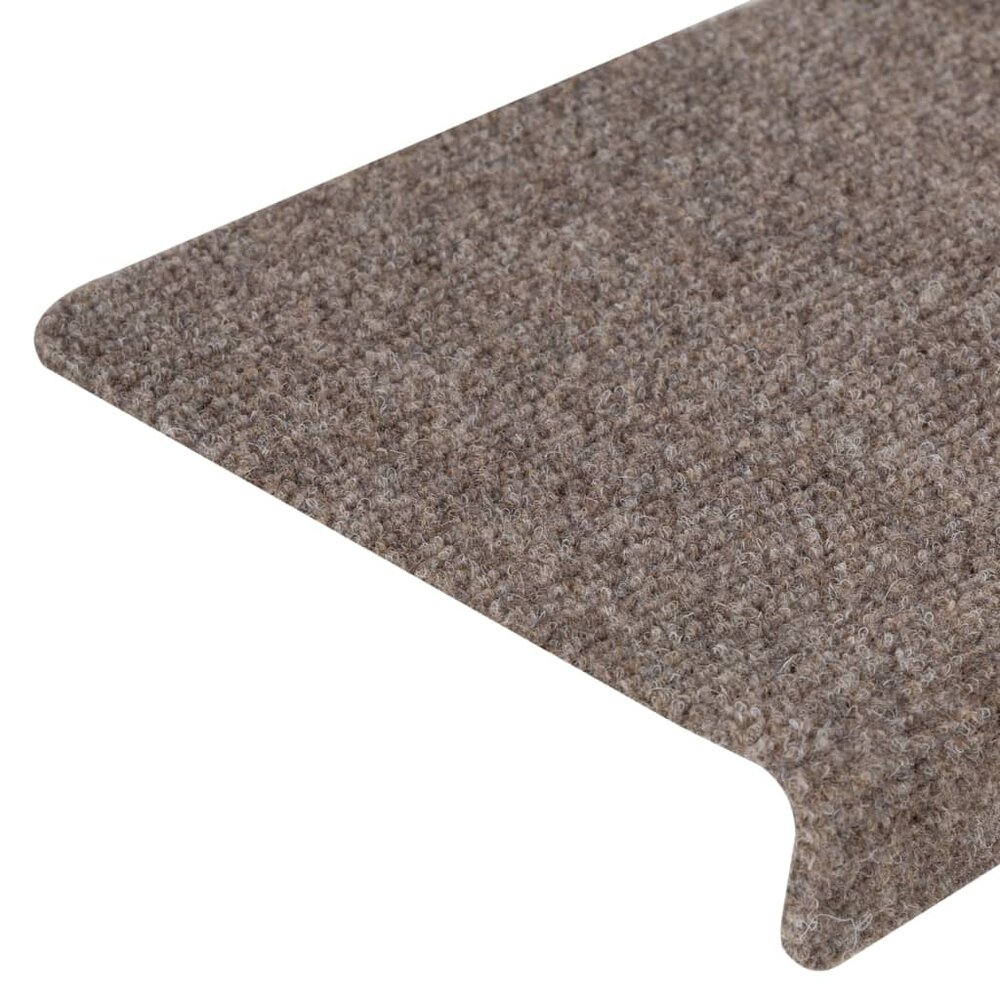 Trapmatten 15 st 65x21x4 cm naaldvilt cr&egrave;mekleurig