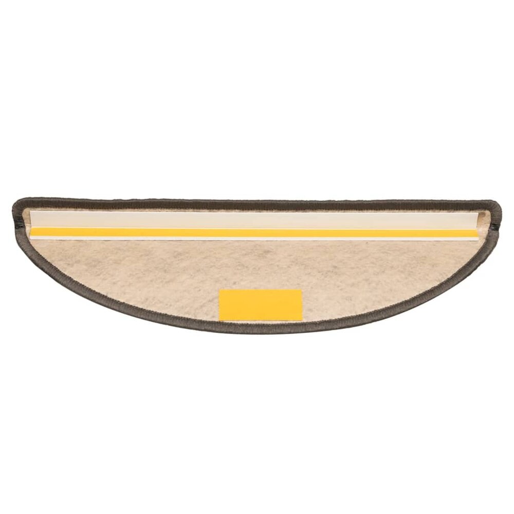 Trapmatten zelfklevend 15 st sisal-look 56x17x3 cm bruinbeige