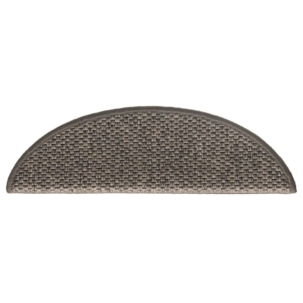 Trapmatten zelfklevend 15 st sisal-look 56x17x3 cm bruinbeige