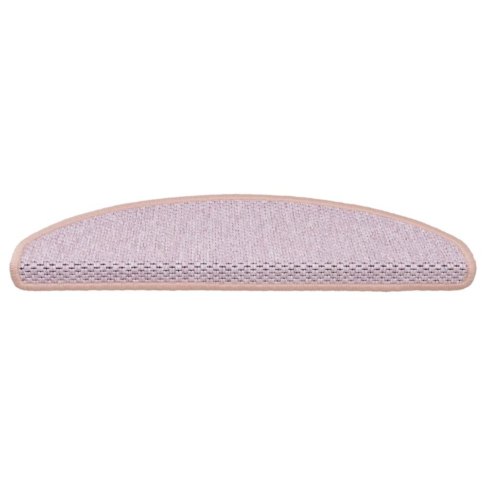 Trapmatten zelfklevend 15 st sisal-look 56x17x3 cm rood