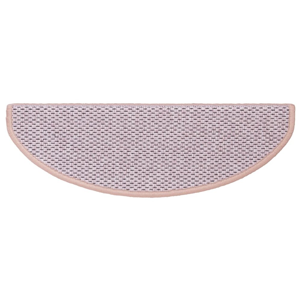 Trapmatten zelfklevend 15 st sisal-look 56x17x3 cm rood