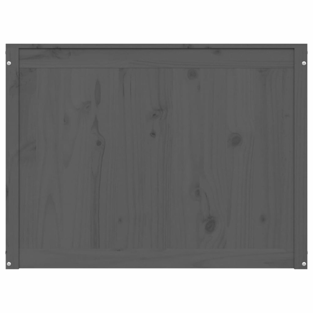 Wasmand 88,5x44x66 cm massief grenenhout grijs