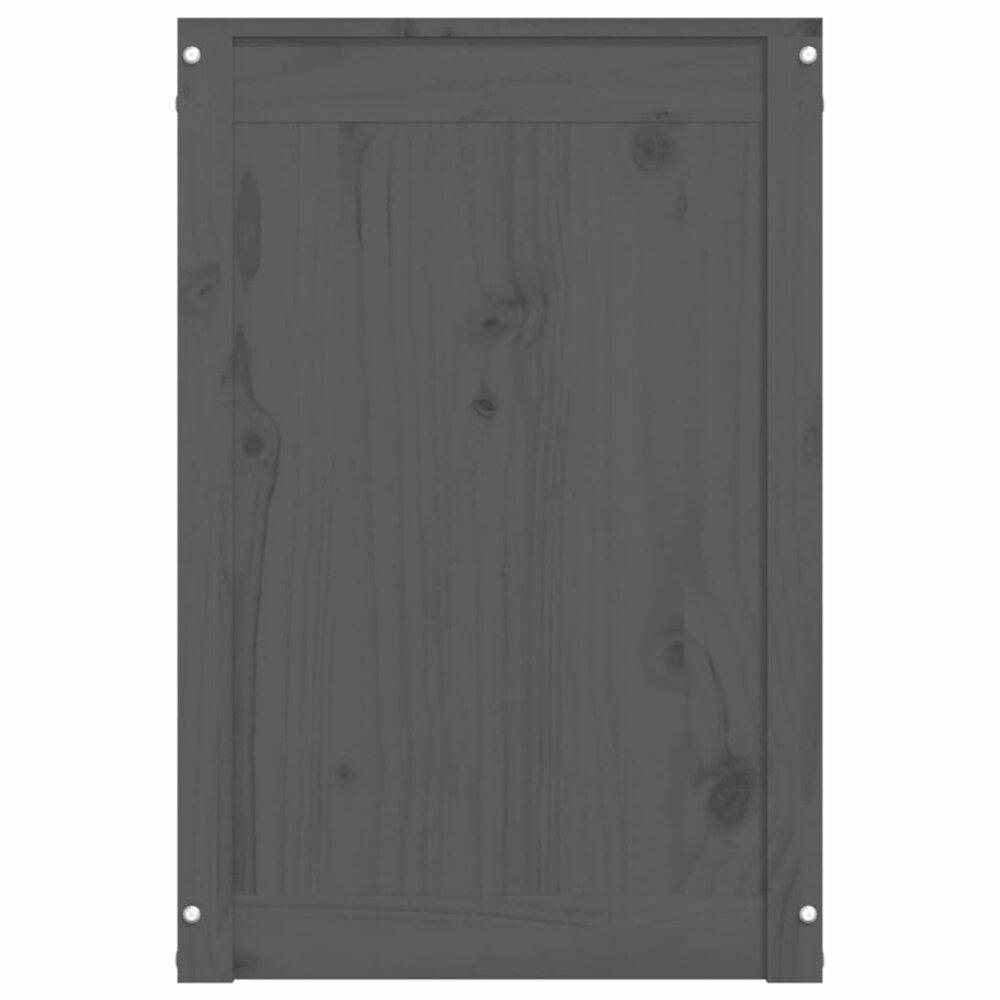 Wasmand 88,5x44x66 cm massief grenenhout grijs