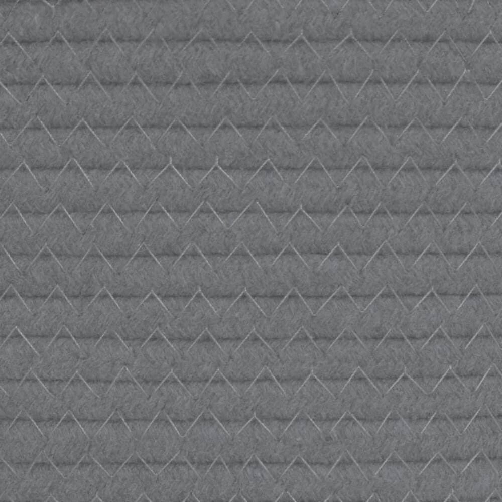 Wasmand &Oslash; 60x36 cm katoen grijs en wit