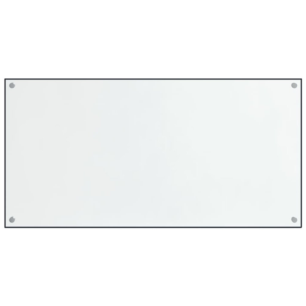 Spatschermen keuken 2 st 80x40 cm gehard glas transparant
