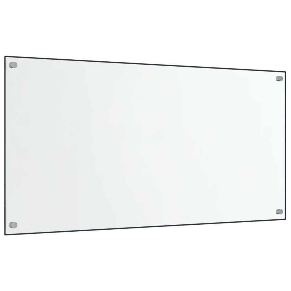 Spatschermen keuken 2 st 80x40 cm gehard glas transparant