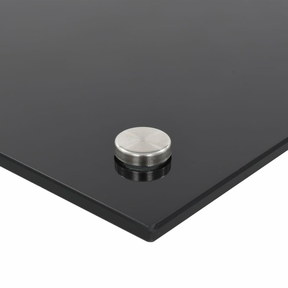 Spatschermen keuken 2 st 80x50 cm gehard glas zwart