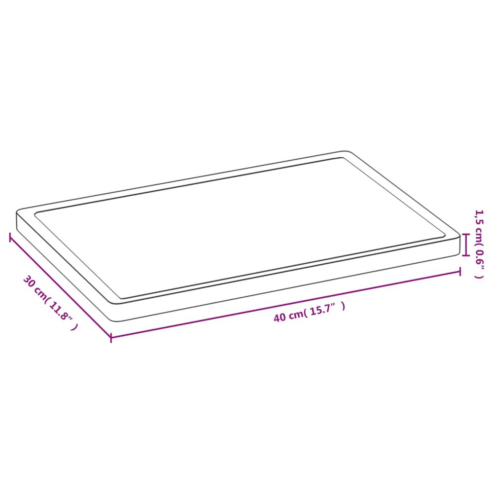 Snijplank 40x30x1,5 cm bamboe