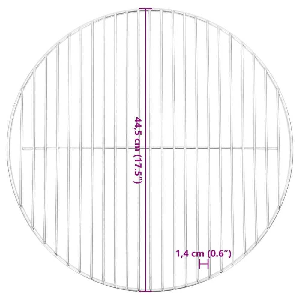 Barbecuerooster rond &Oslash;44,5 cm 304 roestvrij staal