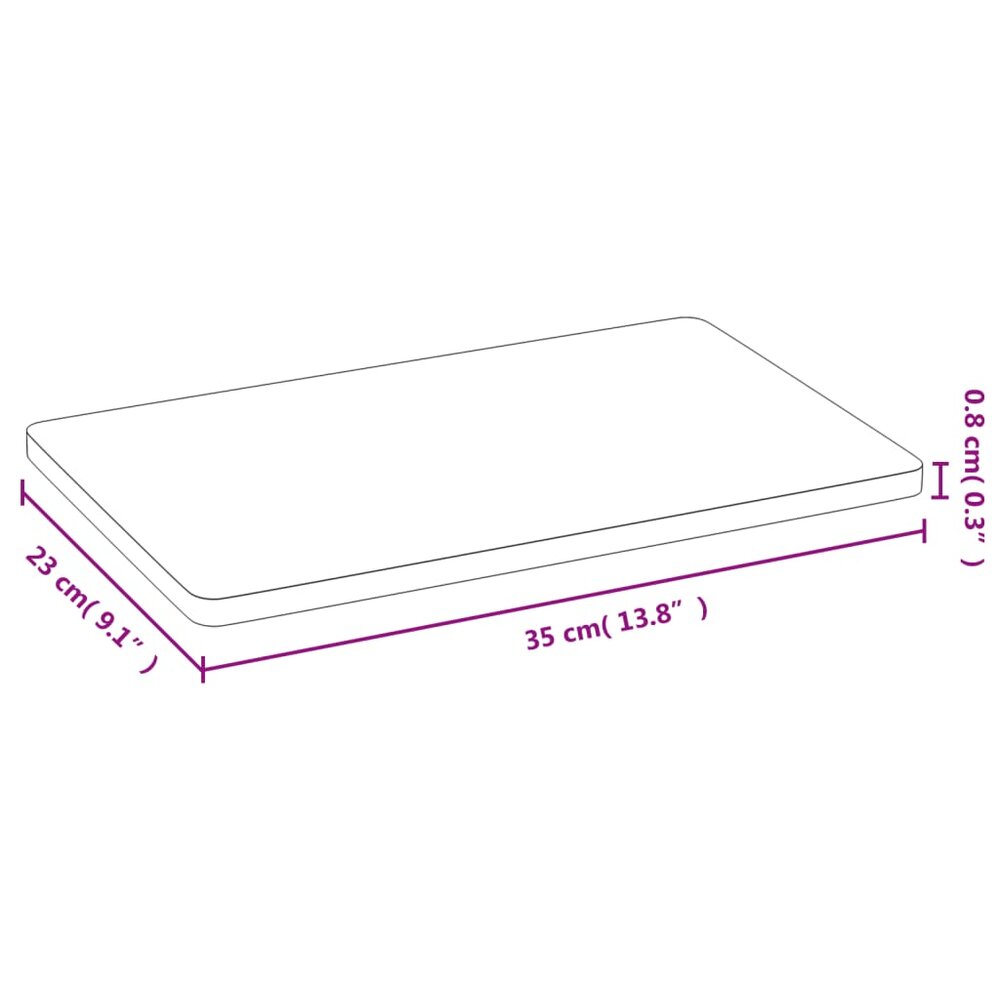 Ontbijtborden 6 st 35x23x0,8 cm bamboe