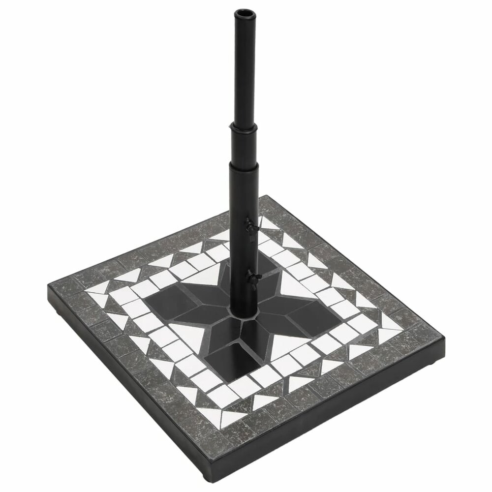 Parasolvoet vierkant 12 kg zwart en wit