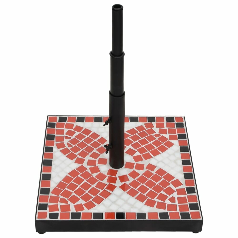 Parasolvoet vierkant 12 kg terracottakleurig wit