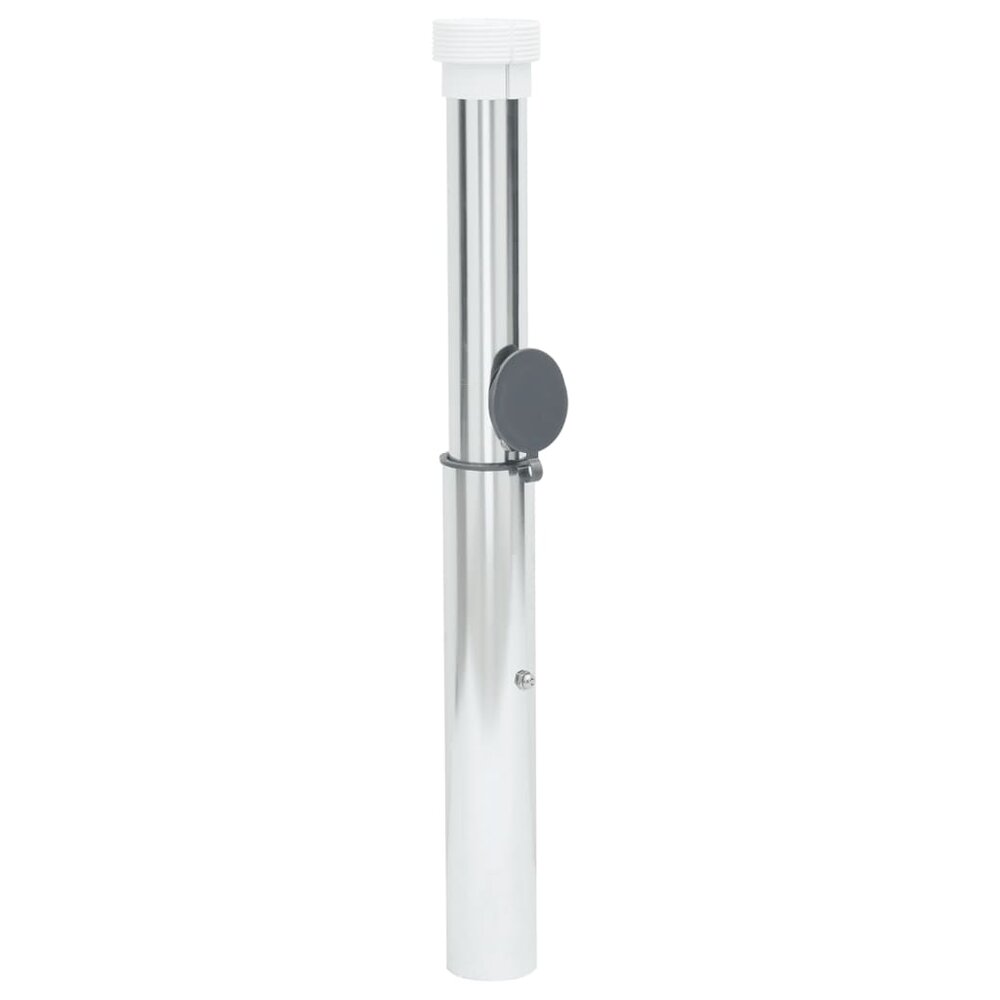 Parasolvoet voor in grond voor 40-50 mm stok aluminium zilver