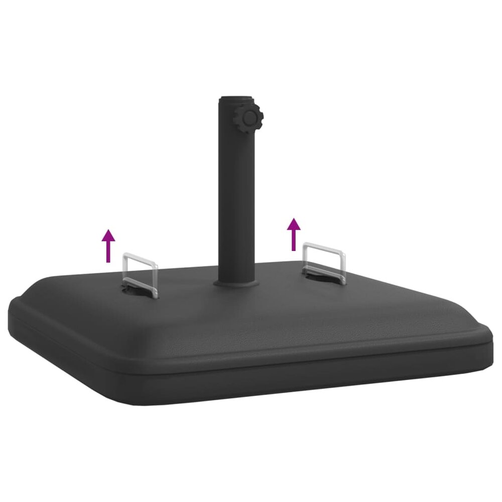 Parasolvoet met handvatten voor stok &Oslash;38 / 48 mm 27 kg vierkant