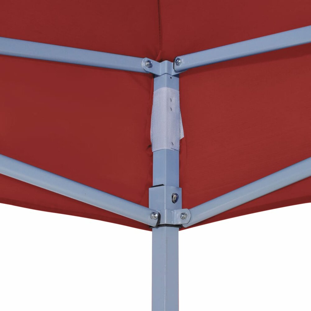 Partytentdak 270 g/m&sup2; 2x2 m bordeauxrood