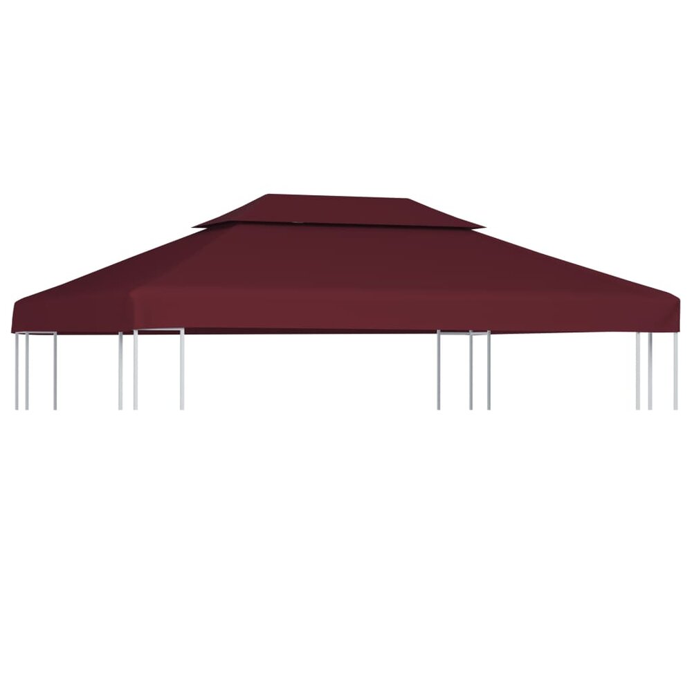 Prieeldak 2-laags 4x3m 310 g/m&sup2; bordeaux