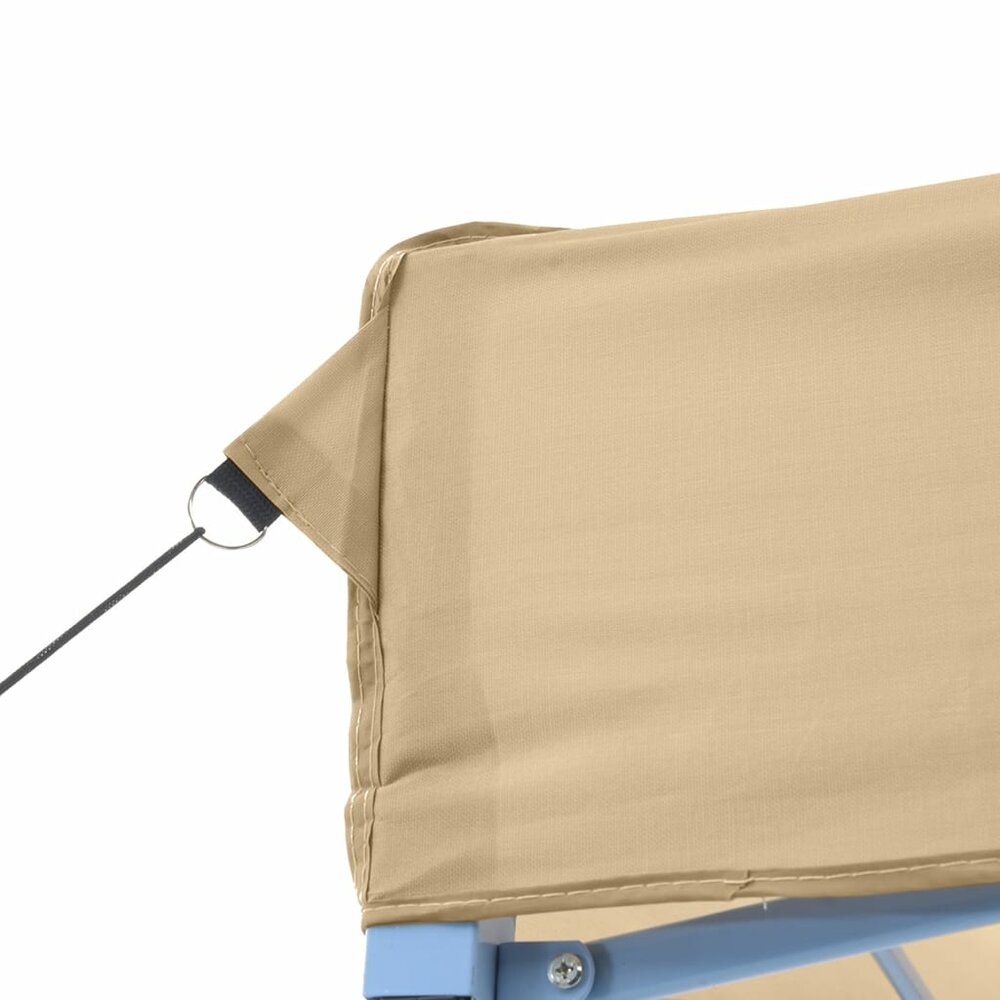 Partytent inklapbaar pop-up met 2 zijwanden beige