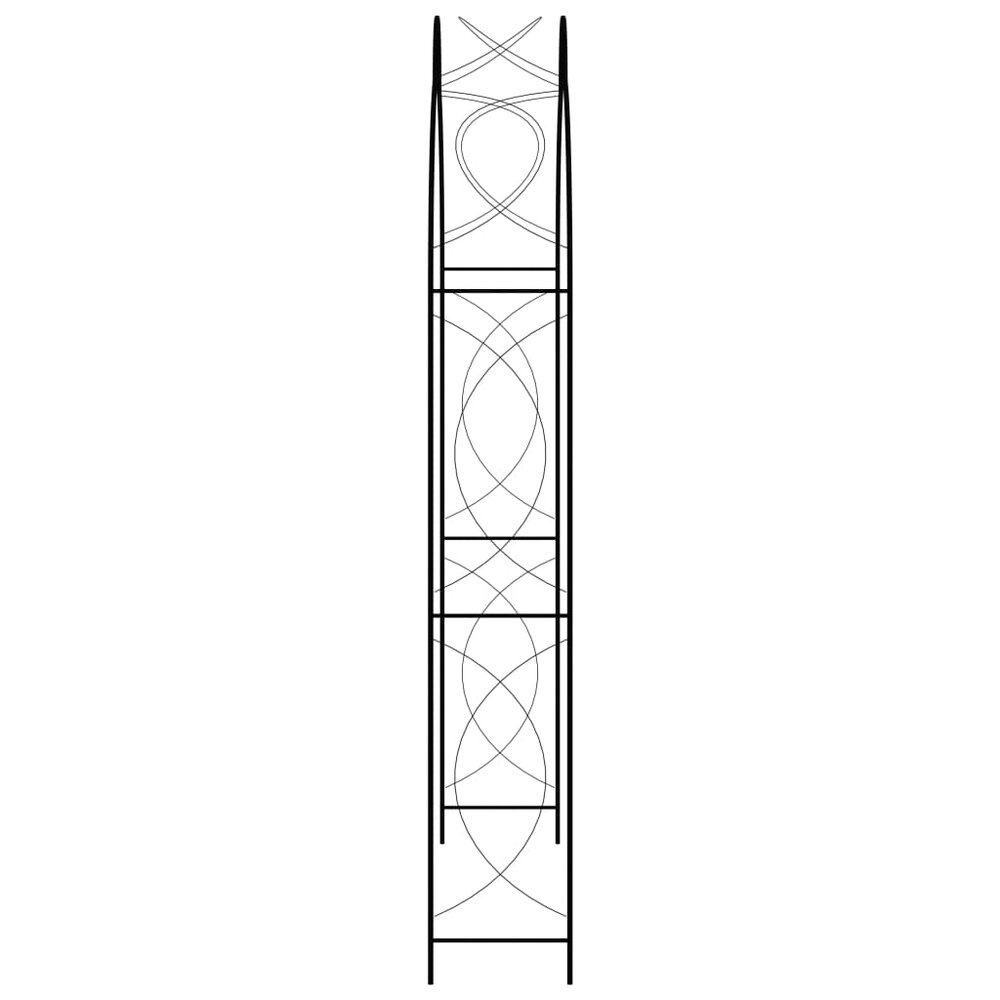 Tuinboog 150x34x240 cm ijzer zwart