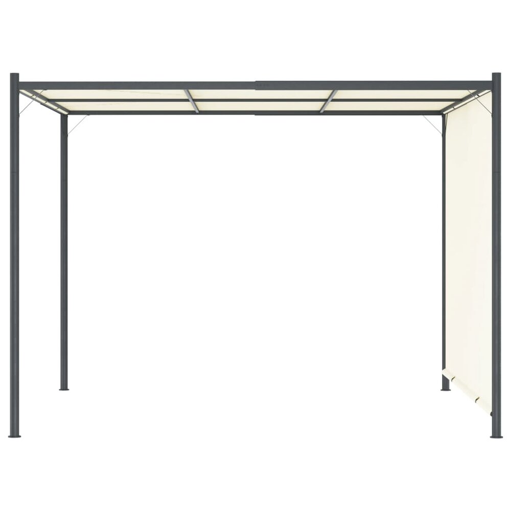 Pergola met verstelbaar dak 3x3 m staal cr&egrave;mewit