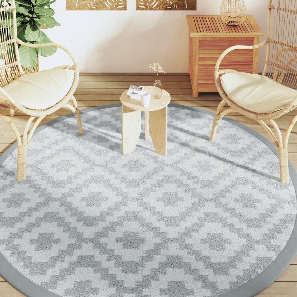 Buitenkleed &Oslash; 200 cm polypropeen grijs