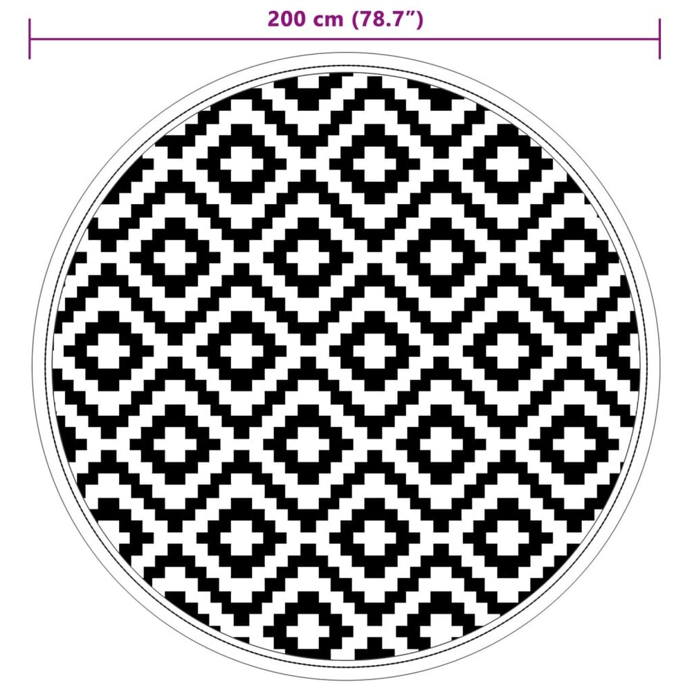 Buitenkleed &Oslash; 200 cm polypropeen grijs
