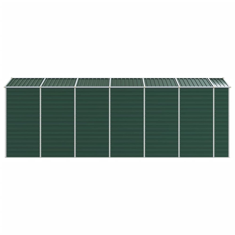 Tuinschuur 191x555x198 cm gegalvaniseerd staal groen