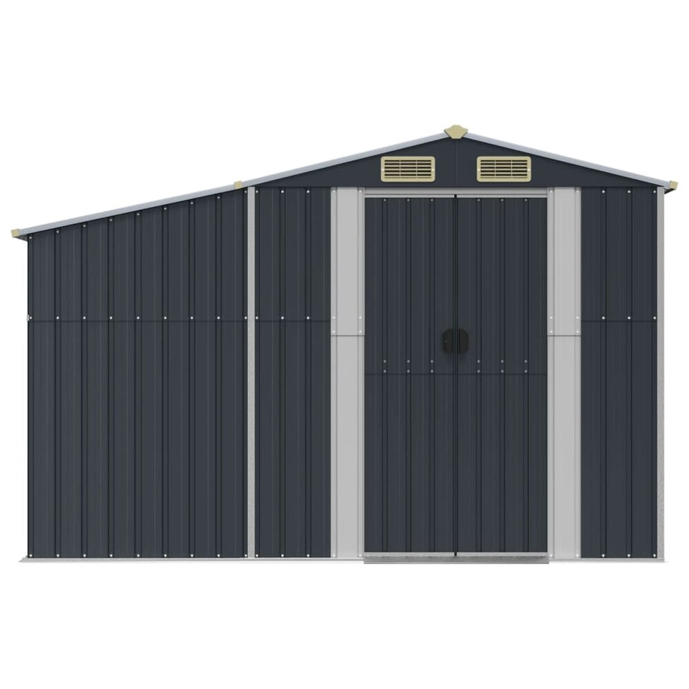 Tuinschuur 277x279x179 cm gegalvaniseerd staal antracietkleurig
