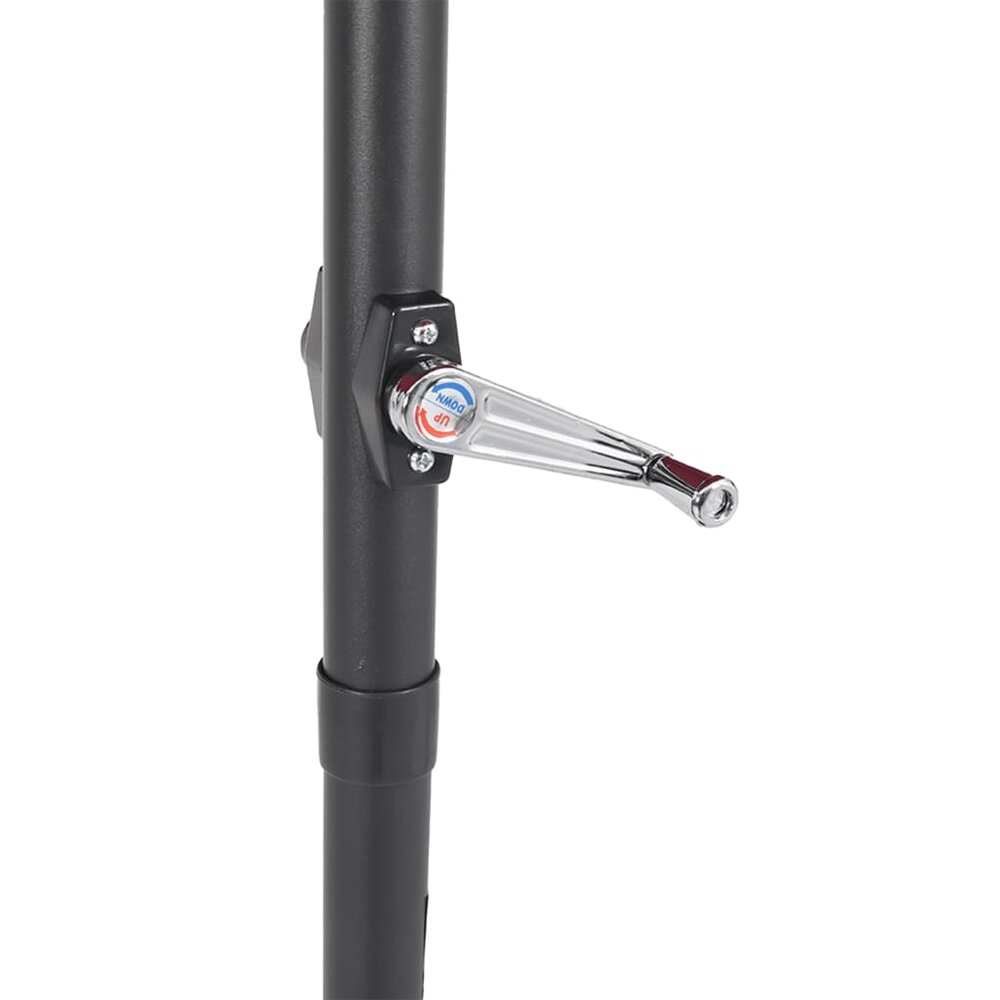 Parasol met LED&#039;s en stalen paal 268x268x226 cm bruin