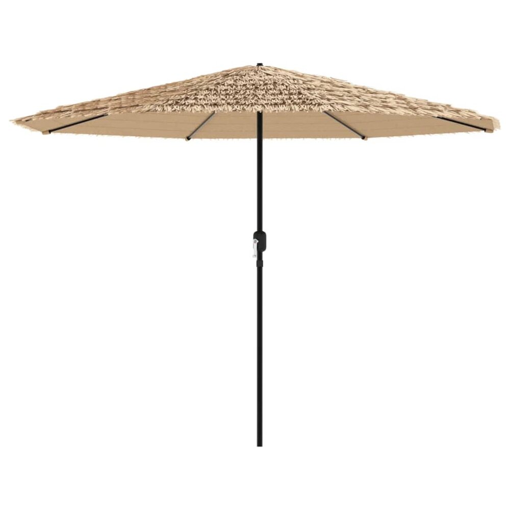 Parasol met stalen paal 324x324x247 cm bruin