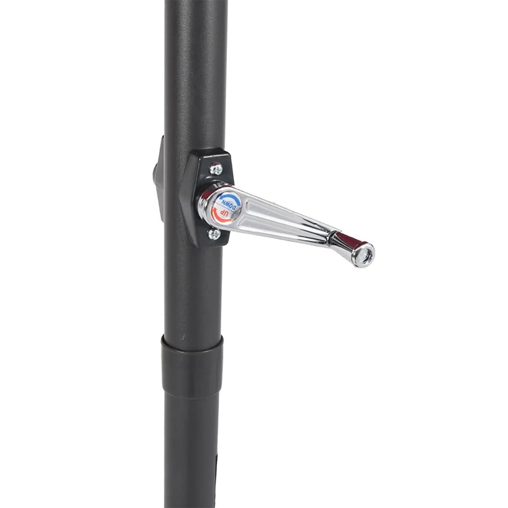 Parasol met LED&#039;s en stalen paal 288x288x225 cm bruin