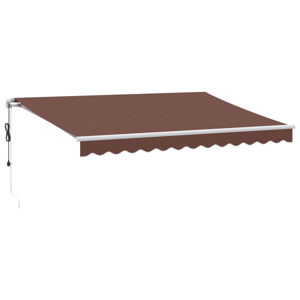 Luifel automatisch uittrekbaar met LED 350x250 cm bruin