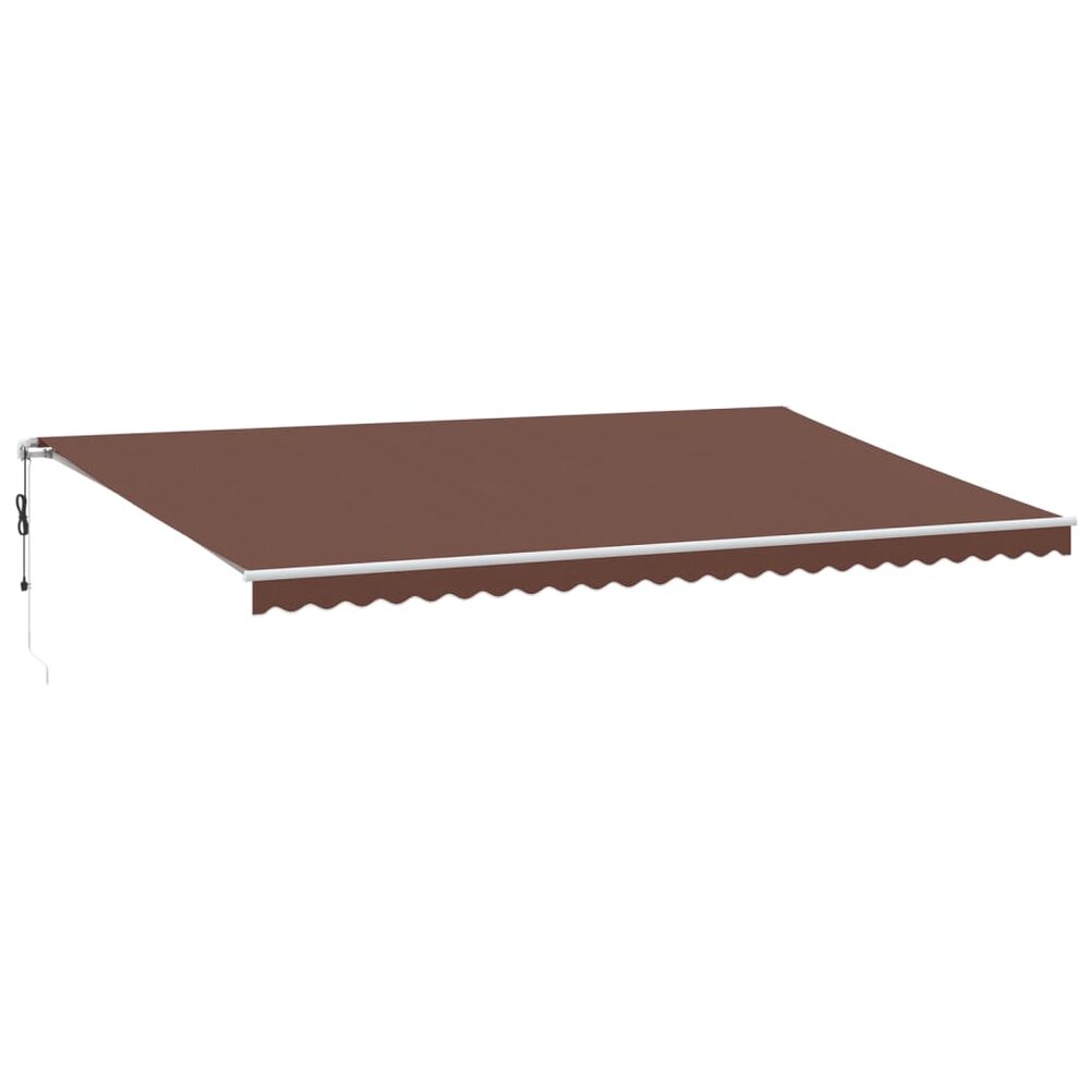 Luifel automatisch uittrekbaar met LED 600x300 cm bruin