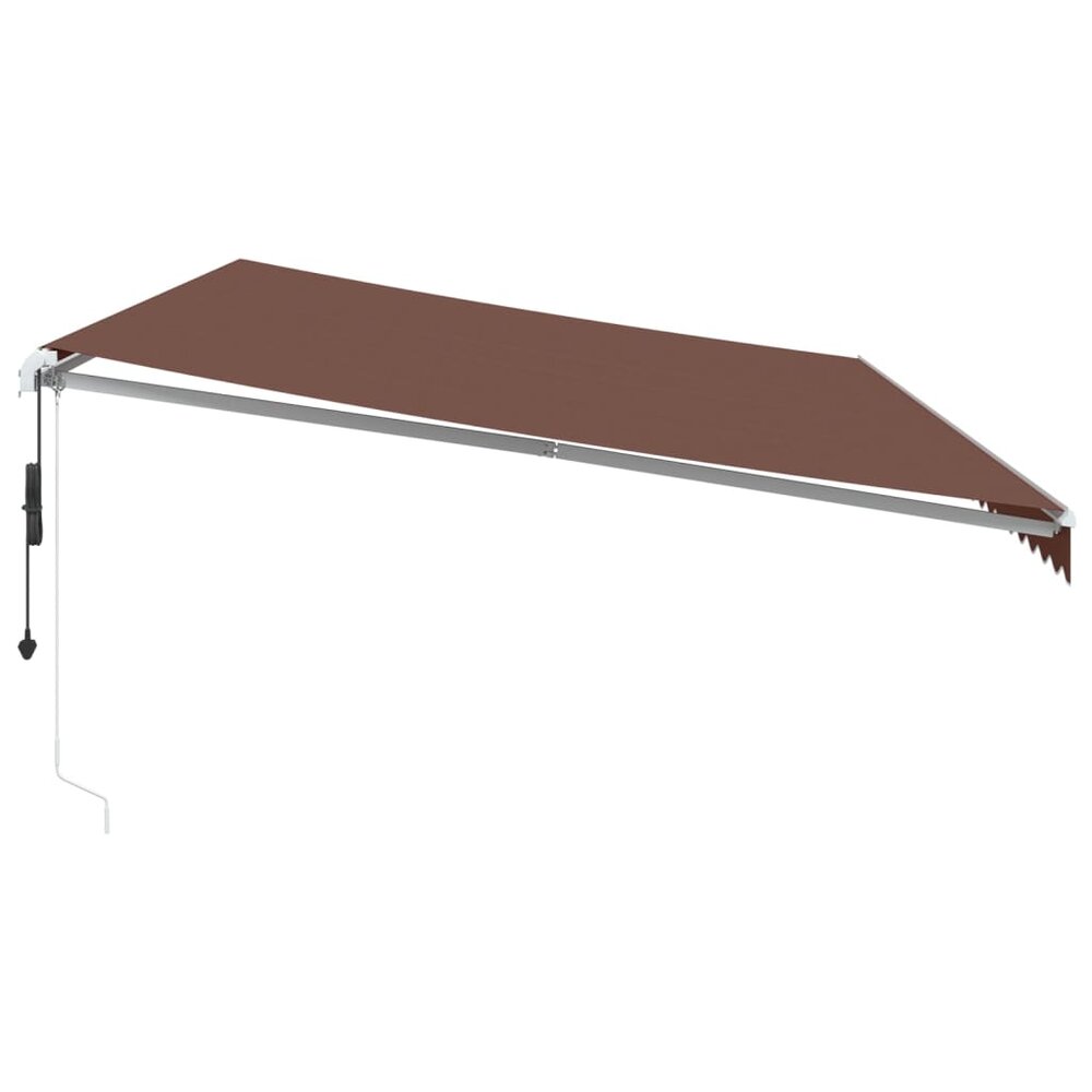 Luifel automatisch uittrekbaar met LED 600x300 cm bruin