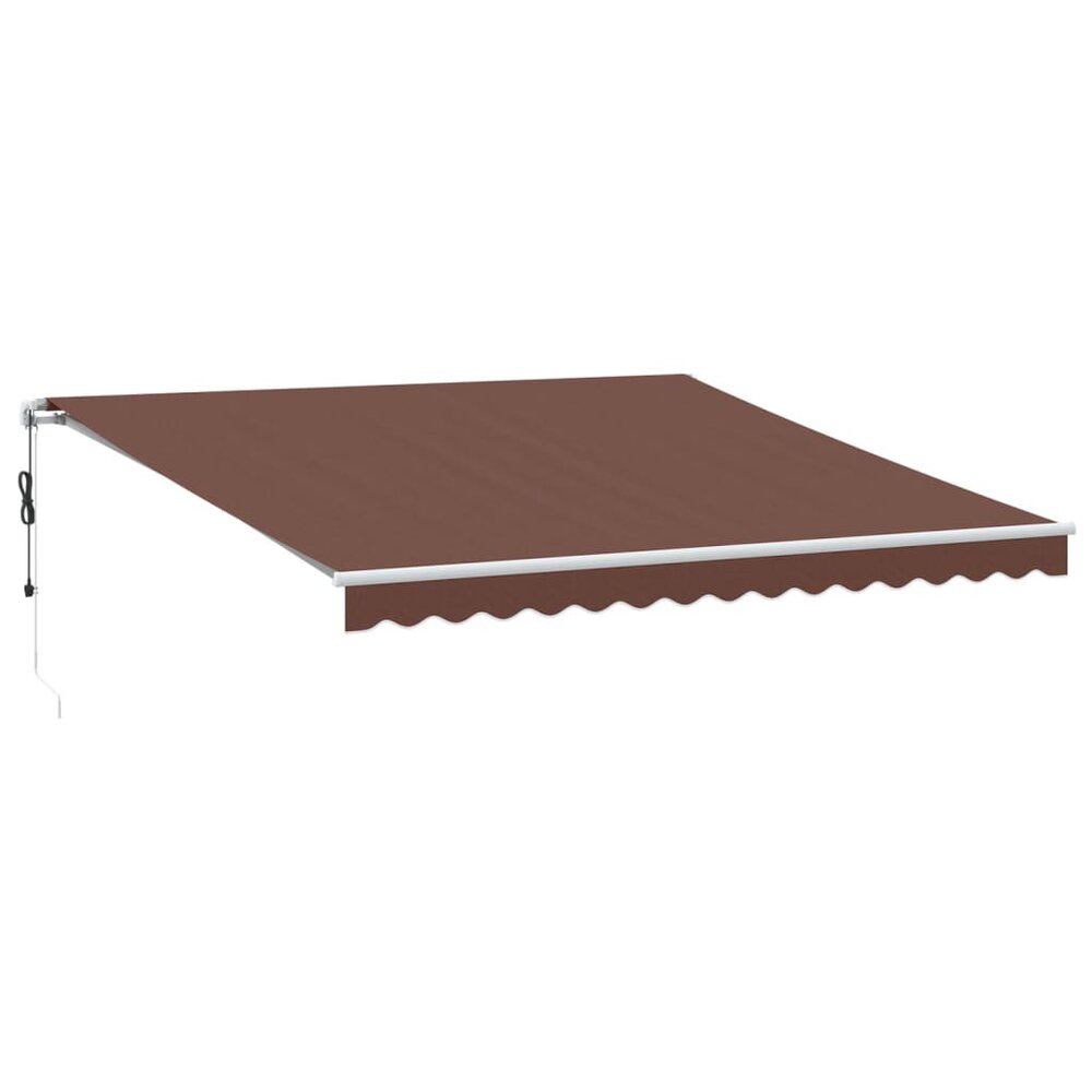 Luifel automatisch uittrekbaar met LED 400x350 cm bruin