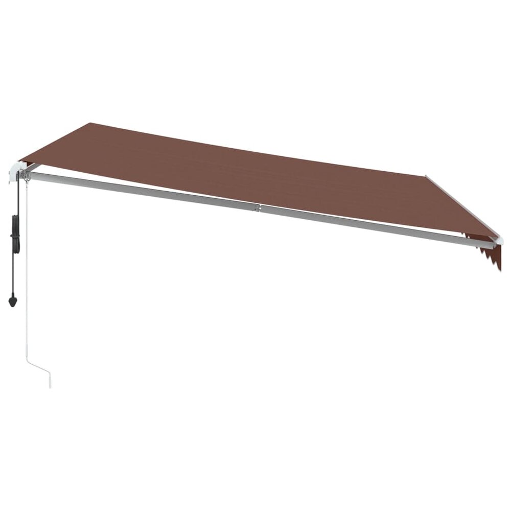 Luifel automatisch uittrekbaar met LED 400x350 cm bruin