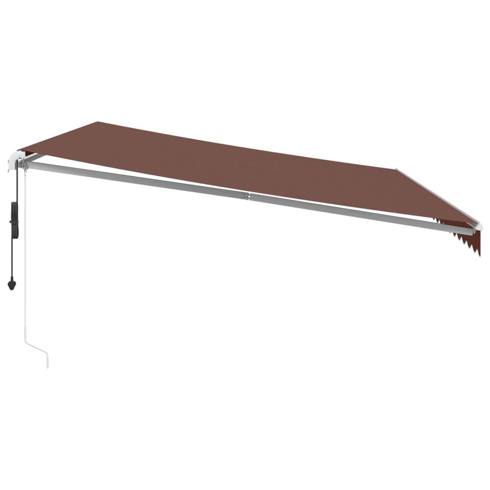 Luifel automatisch uittrekbaar met LED 500x300 cm bruin