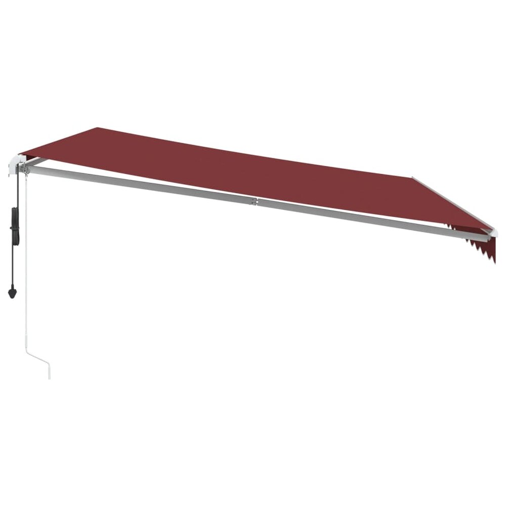Luifel automatisch uittrekbaar met LED 450x350 cm bordeauxrood