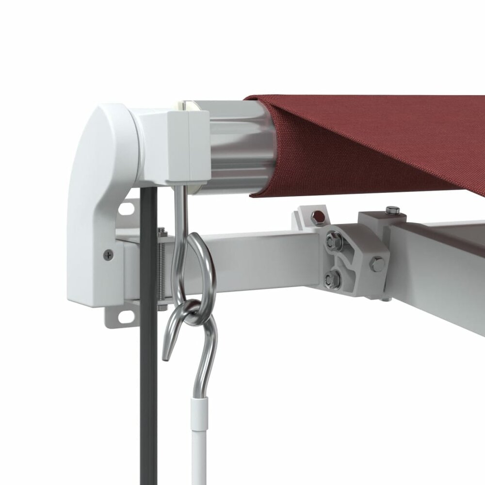 Luifel automatisch uittrekbaar met LED 450x350 cm bordeauxrood