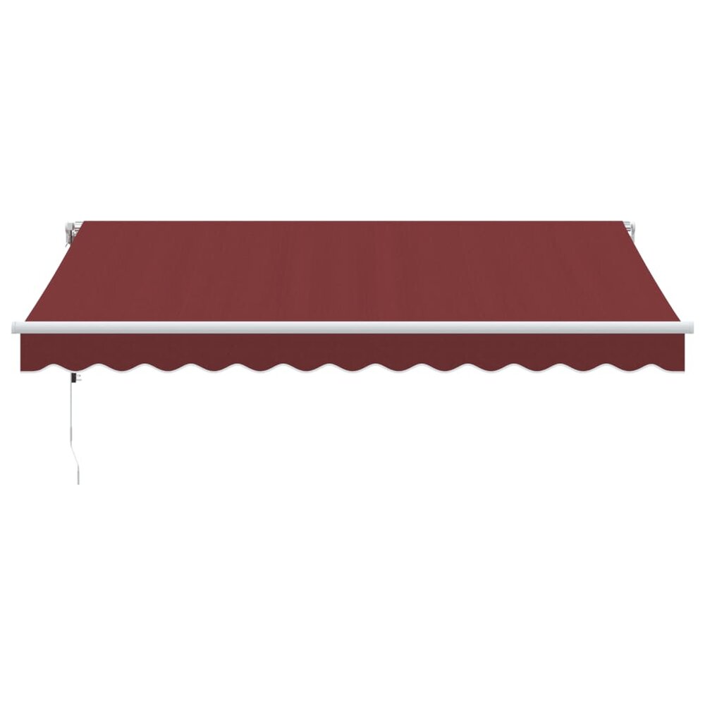 Luifel automatisch uittrekbaar met LED 350x250 cm bordeauxrood